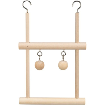 Pasari;;Pasari/Colivii & Accesorii;;Pasari/Colivii & Accesorii/Bete & Leagane - Leagan Trapez Dublu Pentru Pasari, Lemn,12x20 cm, 5822