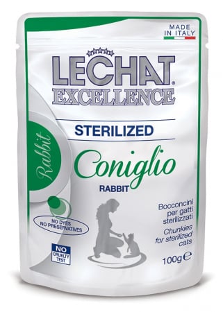 Hrana umeda - Hrana Umeda Pentru Pisici, LeChat Excellence Steril, Cu Iepure, 100 g	