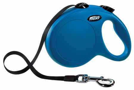 Plimbare - Lesa Flexi Classic, Banda, L: 5 m/50 kg, Albastru, 11722