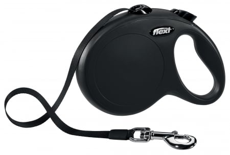 Plimbare - Lesa Flexi Classic, Banda, L: 5 m/50 kg, Negru, 11721