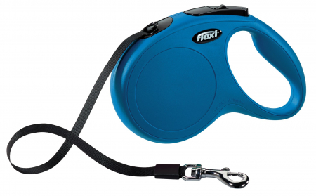 Plimbare - Lesa Flexi Classic, Banda, M: 5 m/25 kg, Albastru, 11712