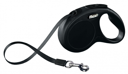 Plimbare - Lesa Flexi Classic, Banda, S: 5 m/15 kg, Negru, 11831
