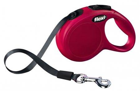 Plimbare - Lesa Flexi Classic, Banda, XS: 3 m/12 kg, Rosu, 11823