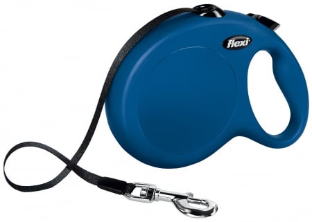 Plimbare - Lesa Flexi Classic, Banda, L: 8 m/50 kg, Albastru, 11732