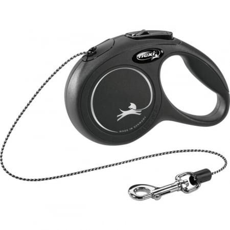 Lesa Flexi Classic, Snur, XS: 3 m/8 kg, Negru, 11771 [1]