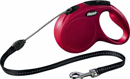 Plimbare - Lesa Flexi Classic, Snur, M: 5 m/20 kg, Rosu, 11793