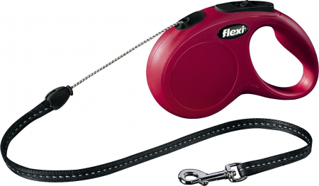 Plimbare - Lesa Flexi Classic, Snur, S: 5 m/12 kg, Rosu, 11783