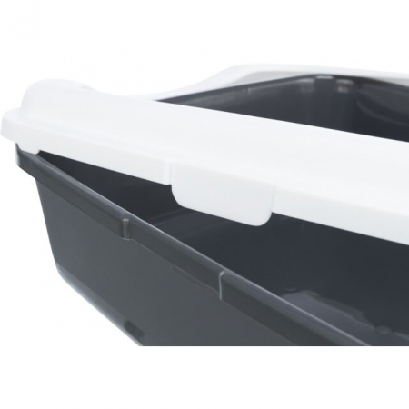 Litiera Classic, Cu Rama, 37 x 15 x 48 cm, Gri/Alb, 40184 [2]