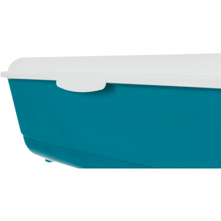 Litiera Classic, Cu Rama, 37 x 15 x 48 cm, Albastru Petrol/Alb, 40180 [1]