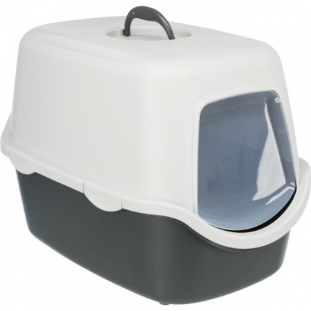 Litiere - Litiera Vico, Cu Capac, 40x40x56 cm, Gri, 40271