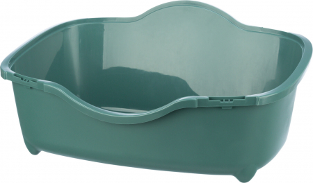 Litiera Berto Davio Top, Cu Capac Si Filtru De Carbon, 56 x 39 x 39 cm, Verde/Alb, 40570 [3]