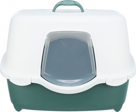 Litiere - Litiera Berto Davio Top, Cu Capac Si Filtru De Carbon, 56 x 39 x 39 cm, Verde/Alb, 40570