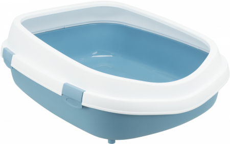 Litiere - Litiera Primo XXL, Cu Rama, 56 x 25 x 71 cm, Albastru/Alb, 40175