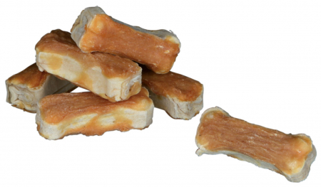 Oase si carne - Recompense Pentru Caini, Denta Fun, Oase Presate Cu Pui, 5 cm, 8 buc/120 g, 31340
