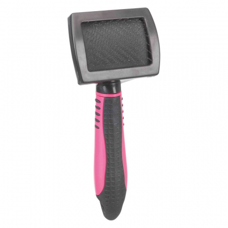 Perie Tesala Soft, Maner Plastic/Peri Metalici, 7x16 cm, Roz/Negru, 23126 [1]