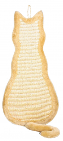 Placa De Zgariat Cu Sisal, Forma Pisica, 35x69 cm, Bej 43112	 [1]