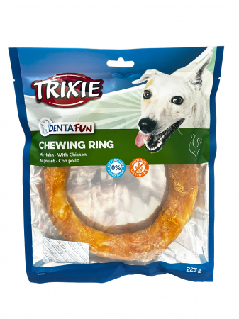 Recompensa Pentru Caini, Denta Fun, Inel Presat Cu Pui, 20 cm/225 g, 31331 [1]