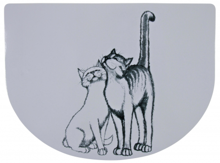 Servet Pussy Cats Pentru Castron, Pisici, Plastic, 40x30 cm, Alb, 24540 [1]