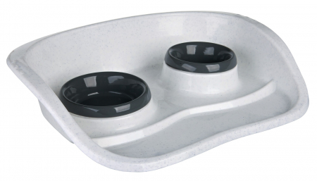 Castroane si adapatoare - Set 2 Castroane Cu Suport, Plastic, 0.25 l/ 9 cm & 0.3 l/ 11 cm/46x11x30 cm, Diferite Culori, 24721