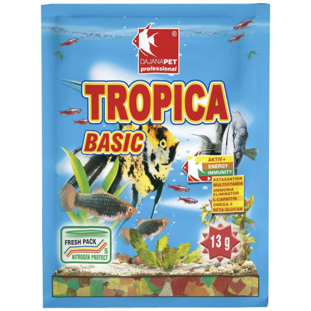 Hrana pesti de acvariu -  Tropical Basic Fulgi Plic 10 g, Dp000S1