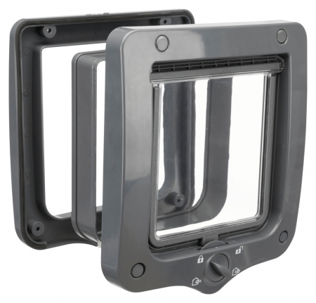 Pisici;;Pisici/Acasa;;Pisici/Acasa/Accesorii Acasa & Mobilier - Usa Batanta Pentru Pisici, 4-Way, Cu Tunel, 20x22 cm, Gri, 44232	