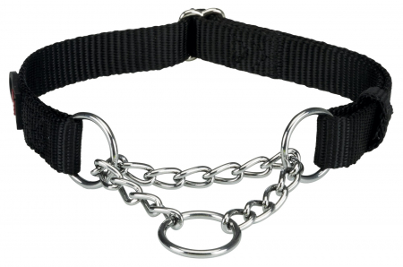 Zgarzi - Zgarda Semistrangulanta, Premium, M-L: 35-50 cm/20 mm, Negru, 202801	