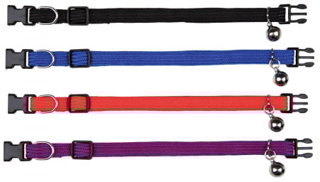 Zgarzi - Zgarda Pentru Pisici, Elastica, Cu Clopotel, Diverse Culori, 4154	
