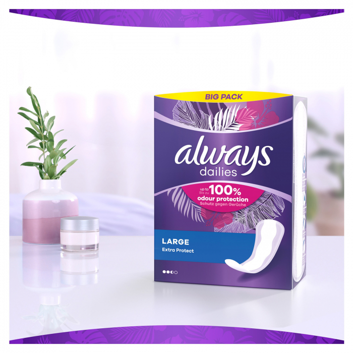 Absorbante zilnice Always Dailies Odour Protection, Large, 52 buc [6]