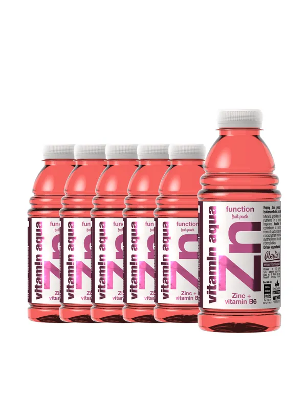 Apa cu Vitamine si Zinc su aroma de fructe, 6 x 0.6 L, Vitamin [1]