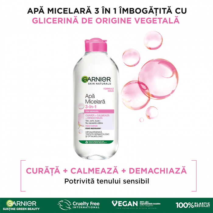 Apa micelara Garnier Skin Naturals pentru ten sensibil, 400 ml [2]