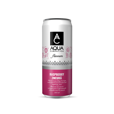 Apa minerala cu aroma de Zmeura, 4 x 0.33l, Aqua CarpaticaÂ  [2]