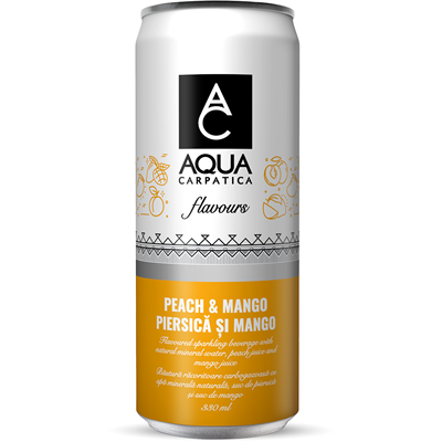 Apa minerala cu aroma de Piersica si Mango, 4 x 0.33l, Aqua Carpatica [2]