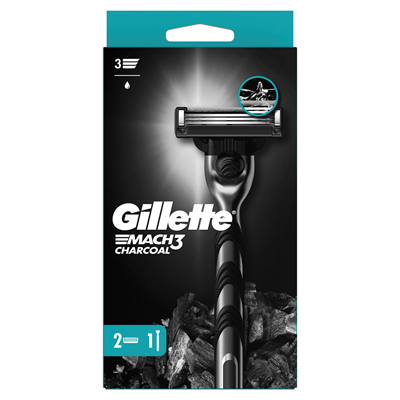 Aparat de Ras cu 2 Rezerve, Gillette Mach3 Charcoal [4]