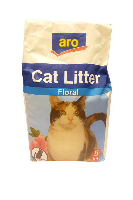 Asternut igenic pentru pisici cu miros Floral, Aro, 5 Kg [1]