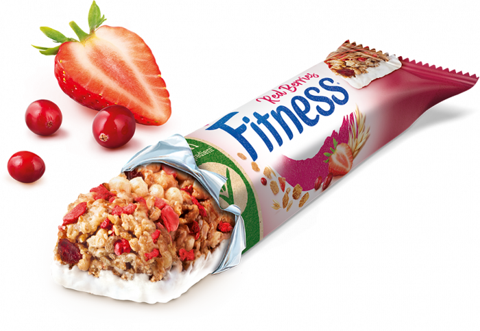 Baton de cereale Nestlé Fitness cu fructe rosii, 6 x 23.5g [2]