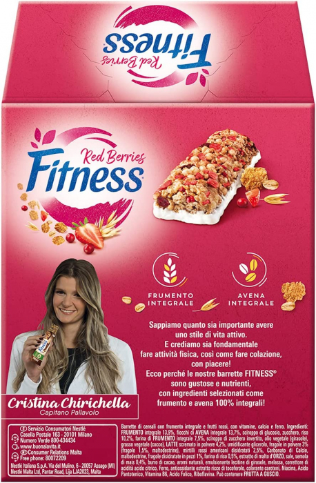 Baton de cereale Nestlé Fitness cu fructe rosii, 6 x 23.5g [3]