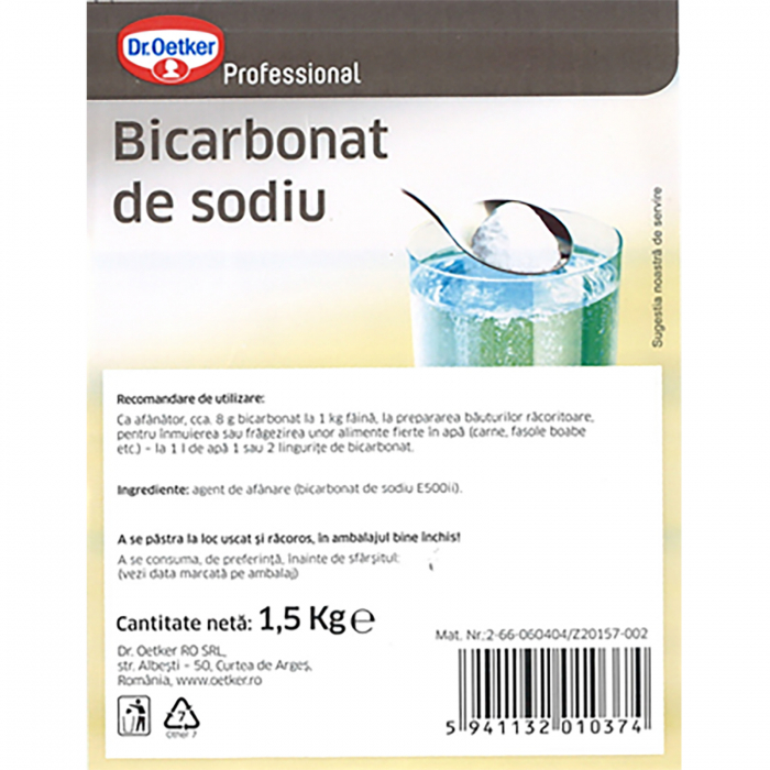 Bicarbonat de sodiu, Dr Oetker Professional, 1.5 kg [2]