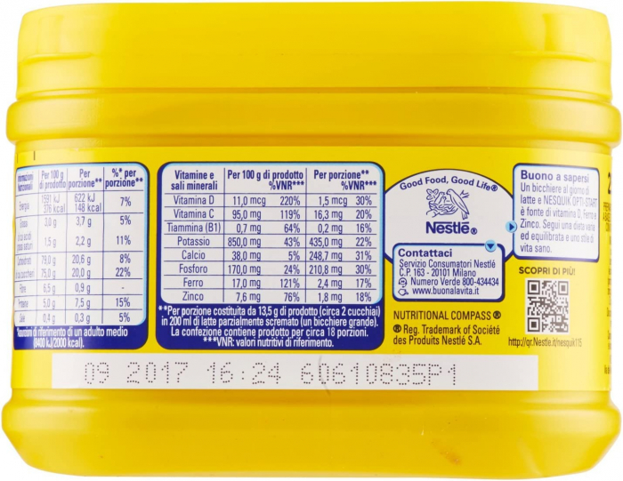 Cacao instant cu vitamine si minerale Nesquik Opti-Start, 250 g [2]