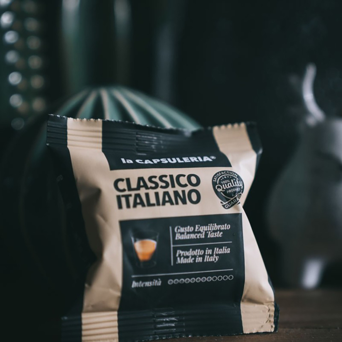 Cafea Classico Italiano, 100 capsule compatibile Nespresso, La Capsuleria [3]