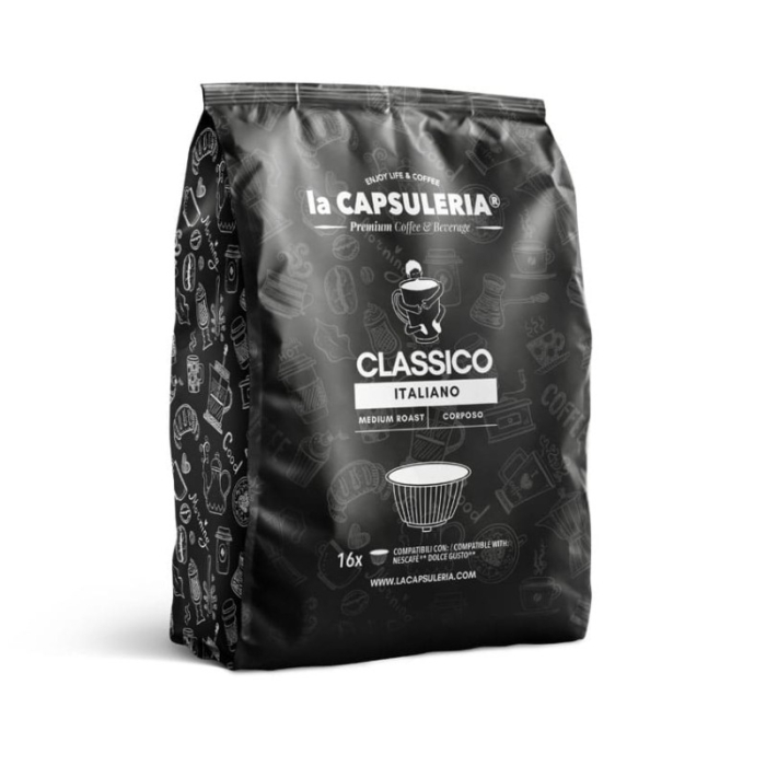 Cafea Classico Italiano, 16 capsule compatibile Nescafe Dolce Gusto, La Capsuleria [2]