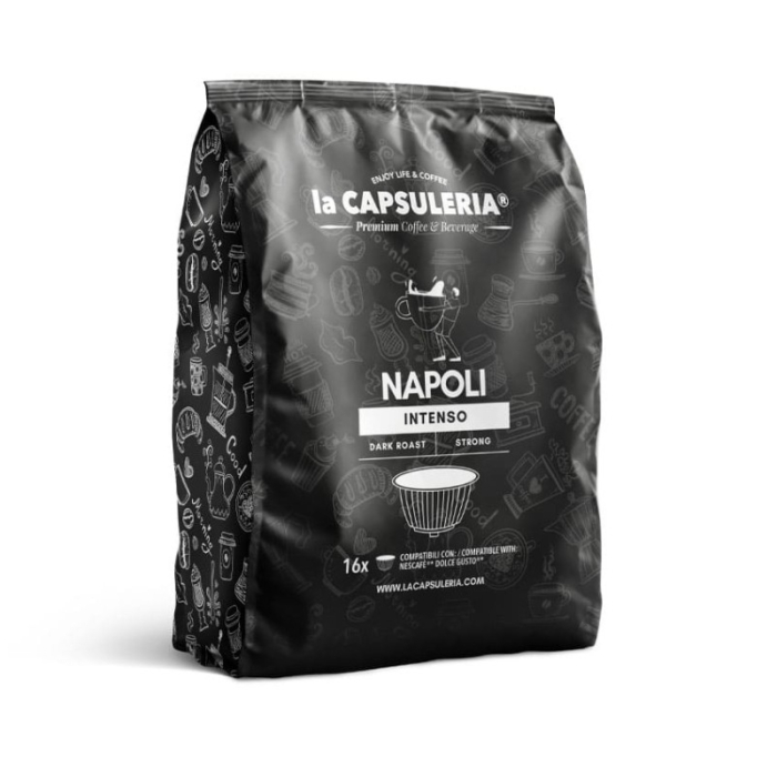 Cafea Crema di Napoli, 16 capsule compatibile Nescafe Dolce Gusto, La Capsuleria [2]