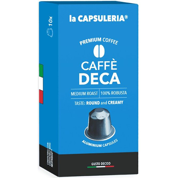 Cafea Deca, 10 capsule de aluminiu compatibile Nespresso, La Capsuleria [3]