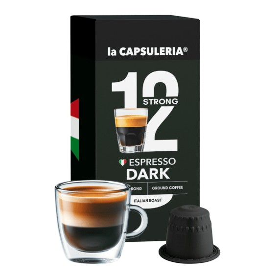 Cafea Espresso Dark, 10 capsule compatibile Nespresso, La Capsuleria [1]