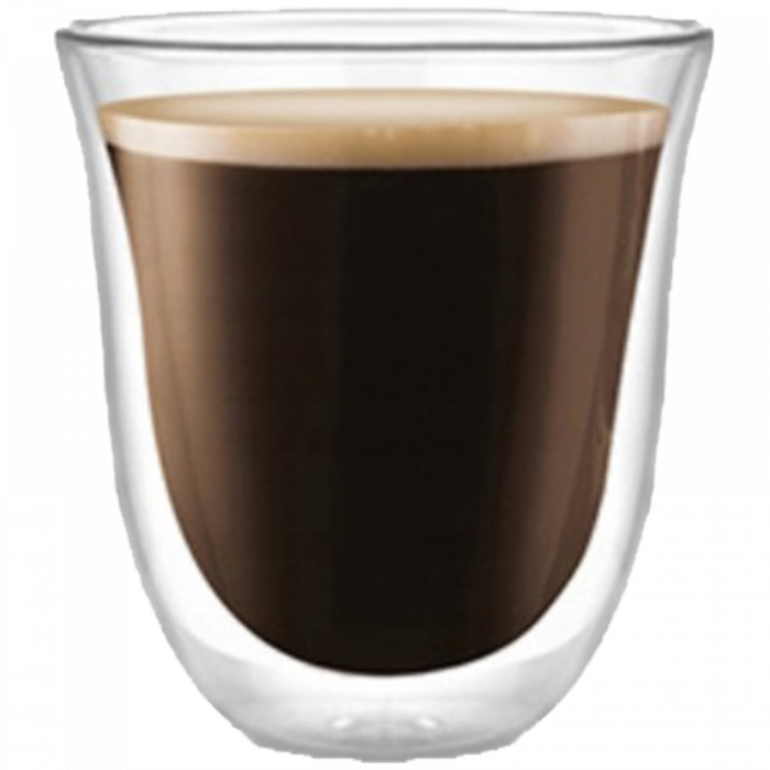 Cana din sticla borosilicata cu pereti dubli, termorezistente, 220 ml, transparenta, Modesto [1]