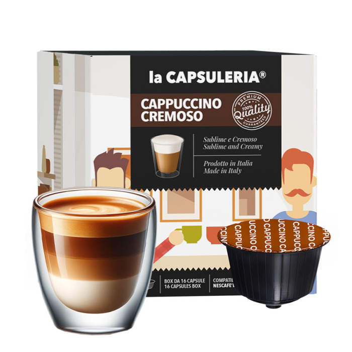 Cappuccino, 16 capsule compatibile Dolce Gusto - Capsuleria [1]
