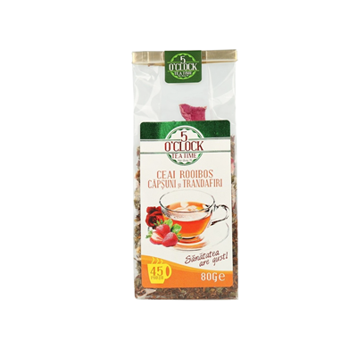 Ceai Rooibos Capsuni si Trandafiri , 80 g, 5 O'Clock Tea [1]