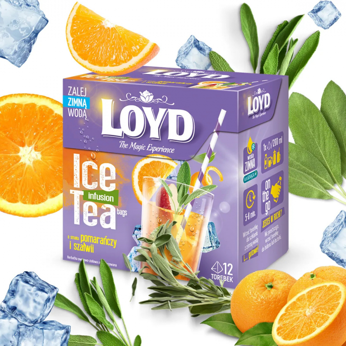 Ceai Rece cu Portocale si Salvie, LOYD, 12 pliculete [2]