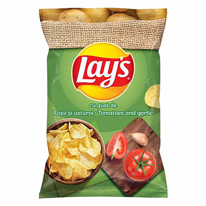 Chipsuri din Cartofi cu Gust de Rosii si Usturoi, 6 buc x 60 g, LAY'S [1]