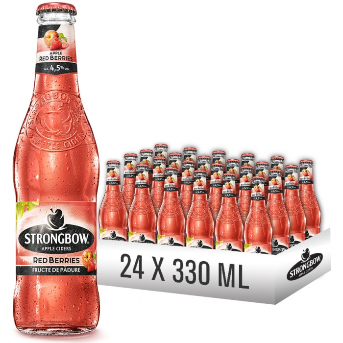 Cidru Strongbow Redberries, Sticla Nereturnabila, 24 x 0.33l [1]