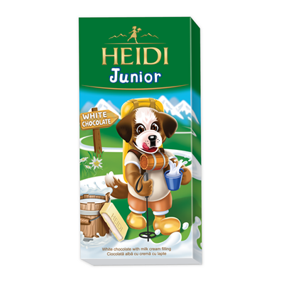 Ciocolata alba cu crema de lapte Heidi Junior, 90 g [1]